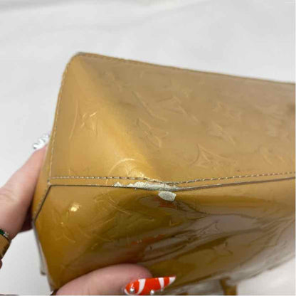 Pre-Owned Louis Vuitton Tan Patent Designer Handbag