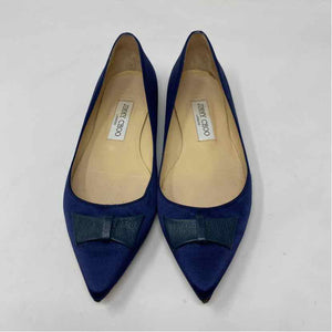 Pre-Owned Jimmy Choo Navy Satin Shoe Size 7.5 Designer Shoes