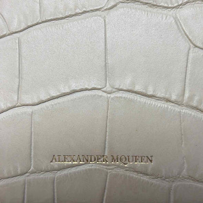 Pre-Owned Alexander McQueen Cream Leather Designer Handbag