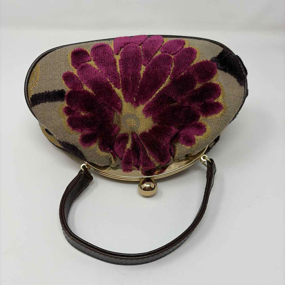 Pre-Owned Glenda Gies Purple Multi Fabric Handbag