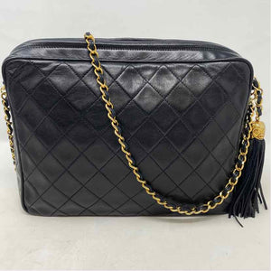 Pre-Owned Chanel Black Leather Designer Handbag