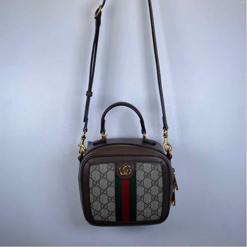 Pre-Owned Gucci Monogram Canvas Designer Handbag
