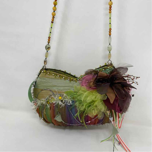 Pre-Owned Mary Frances Green Multi Fabric Handbag