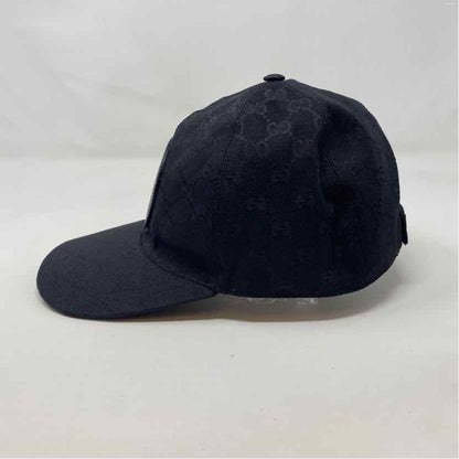 Pre-Owned Gucci Black Canvas Designer Hats