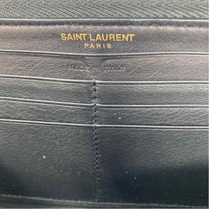 Pre-Owned Saint Laurent Black Leather Designer Wallet