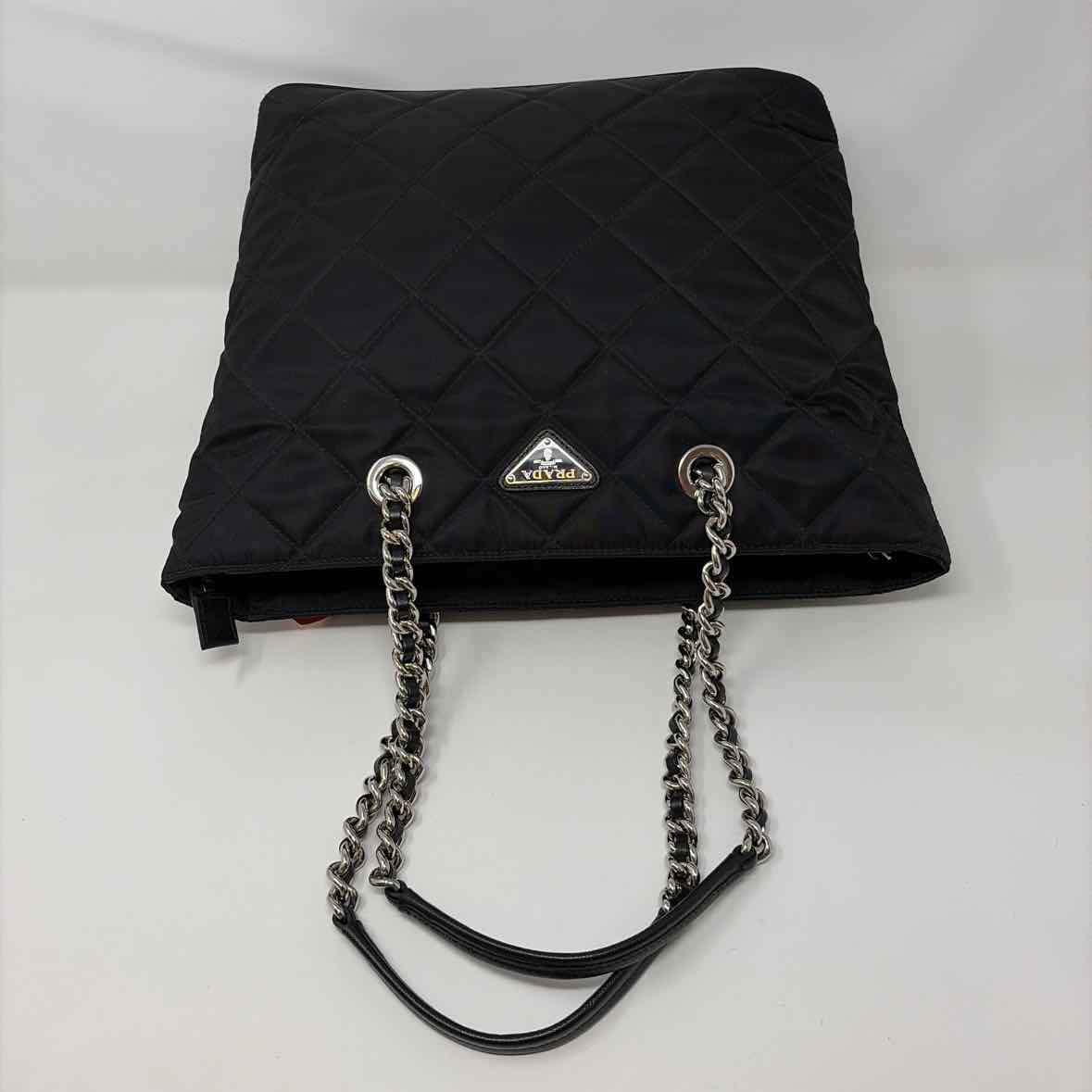 Pre-Owned Prada Black Nylon Designer Handbag