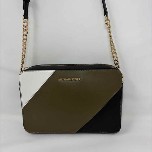 Pre-Owned MICHAEL by Michael Kors Olive Leather Handbag