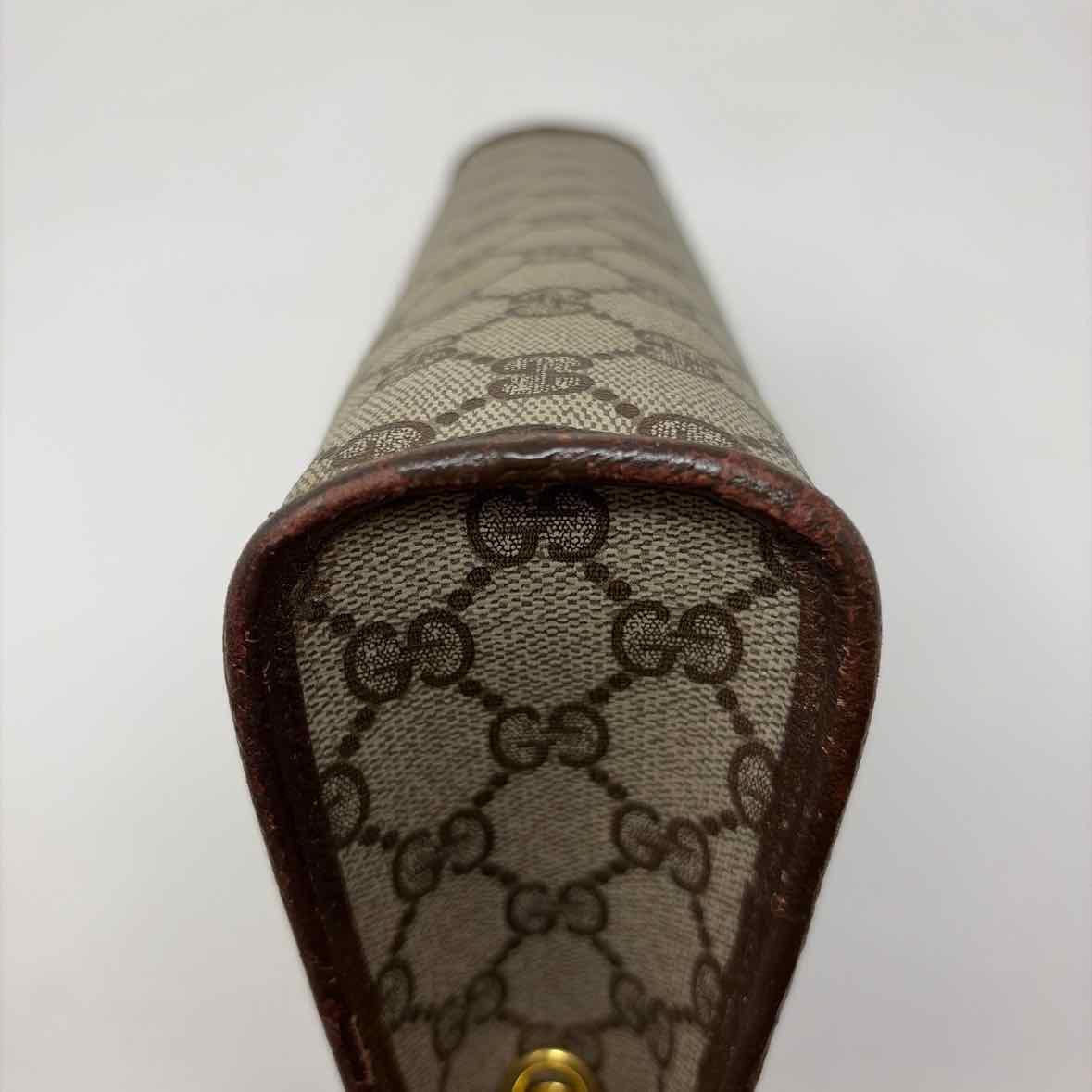 Pre-Owned Gucci Brown Leather Designer Handbag