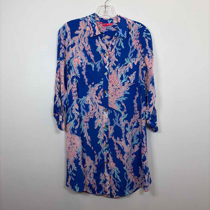 Pre-Owned Size XS Lilly Pulitzer Blue Multi Casual Dress
