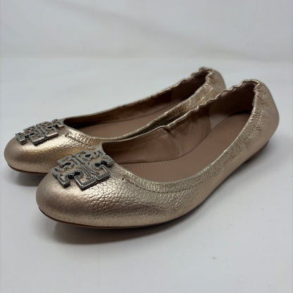 Pre-Owned Shoe Size 8.5 Tory Burch Gold Flats