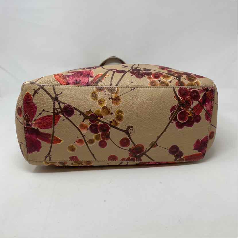 Pre-Owned Furla Red Floral Leather Handbag