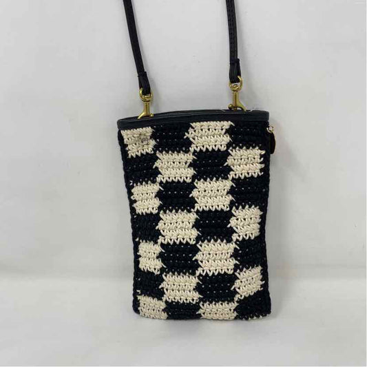 Pre-Owned Clare V Black/White Crochet Handbag
