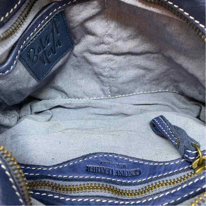 Pre-Owned Boutique Blue Leather Handbag