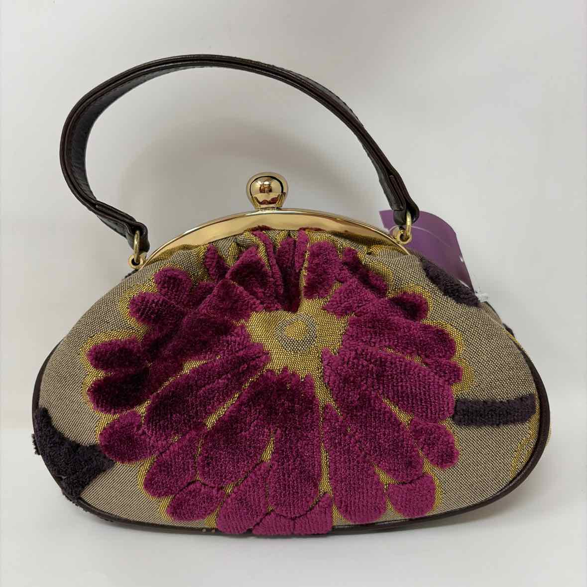 Pre-Owned Glenda Gies Purple Multi Fabric Handbag