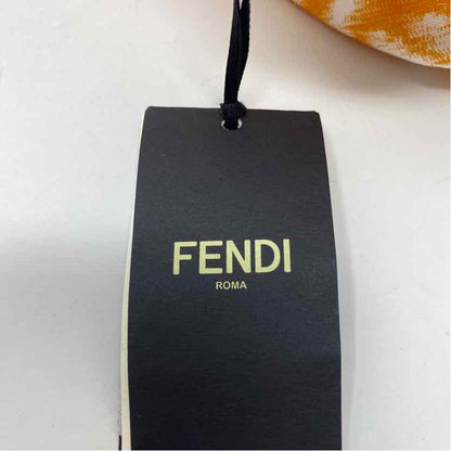 Pre-Owned Fendi Orange Nylon Designer Hats
