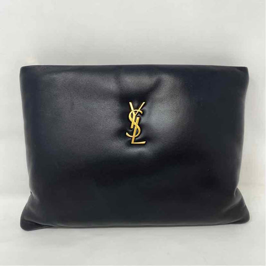 Pre-Owned Saint Laurent Black Leather Designer Handbag