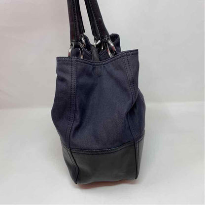 Pre-Owned Prada Black Denim Designer Handbag