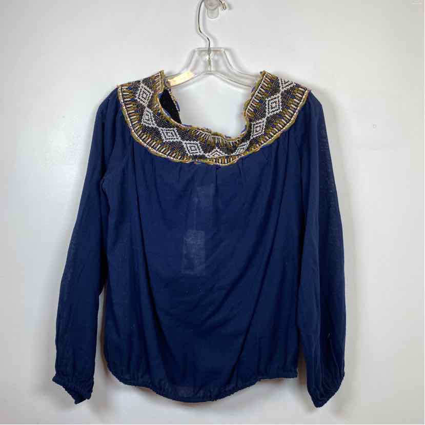 Pre-Owned Size XL Tory Burch Navy Multi Top