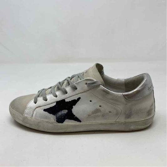 Pre-Owned Golden Goose White Leather Shoe Size 10.5 Designer Shoes