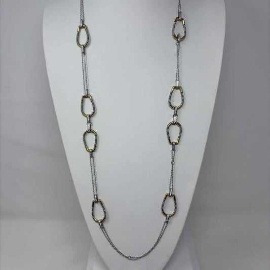 Pre-Owned Boutique Silver/Gold Chains Necklace