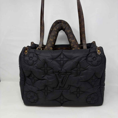 Pre-Owned Louis Vuitton Black/Brown Nylon Designer Handbag