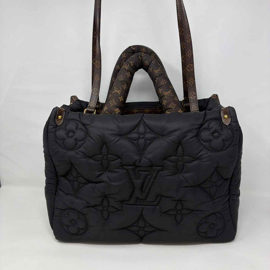 Pre-Owned Louis Vuitton Black/Brown Nylon Designer Handbag