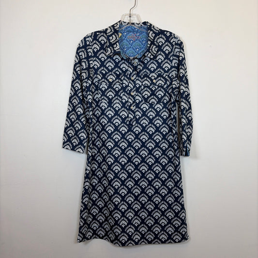 Pre-Owned Size XS Vineyard Vines Navy/White Casual Dress