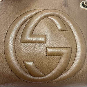 Pre-Owned Gucci Brown Leather Designer Handbag