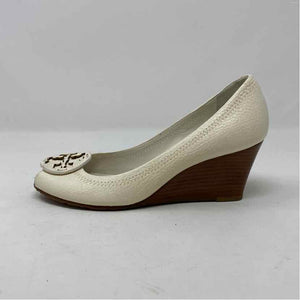 Pre-Owned Shoe Size 6 Tory Burch White Wedge