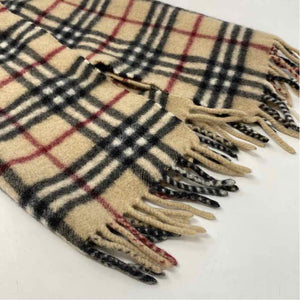 Pre-Owned Burberry Plaid Cashmere Designer Scarf