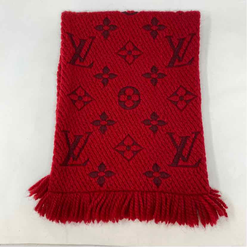 Pre-Owned Louis Vuitton Red Knit Designer Scarf