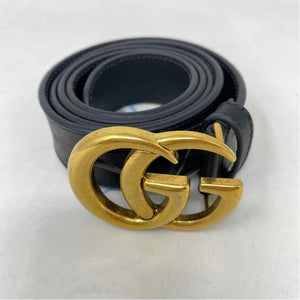 Pre-Owned Gucci Black Leather Designer Belt
