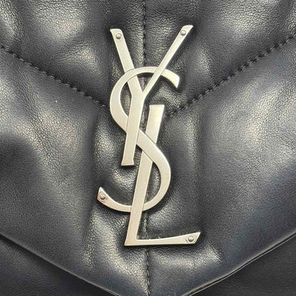 Pre-Owned Saint Laurent Black Leather Designer Handbag