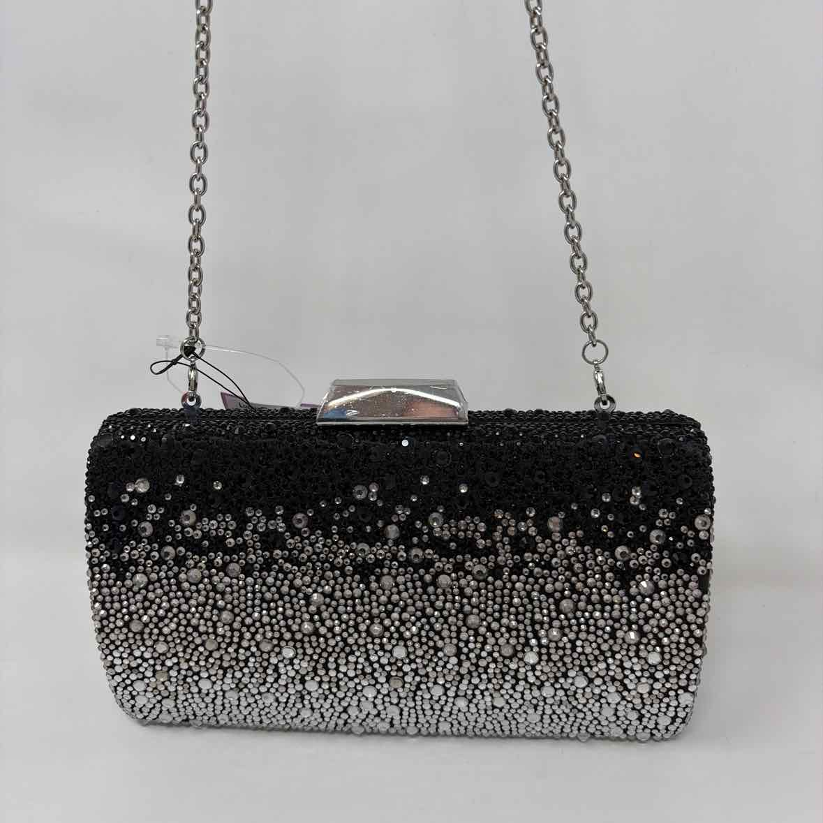Pre-Owned INC Black/Silver rhinestones Handbag