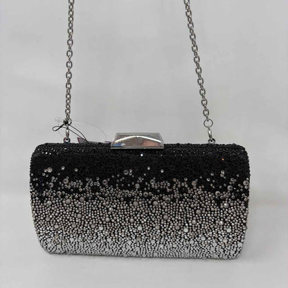 Pre-Owned INC Black/Silver rhinestones Handbag