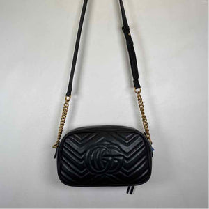Pre-Owned Gucci Black Leather Designer Handbag