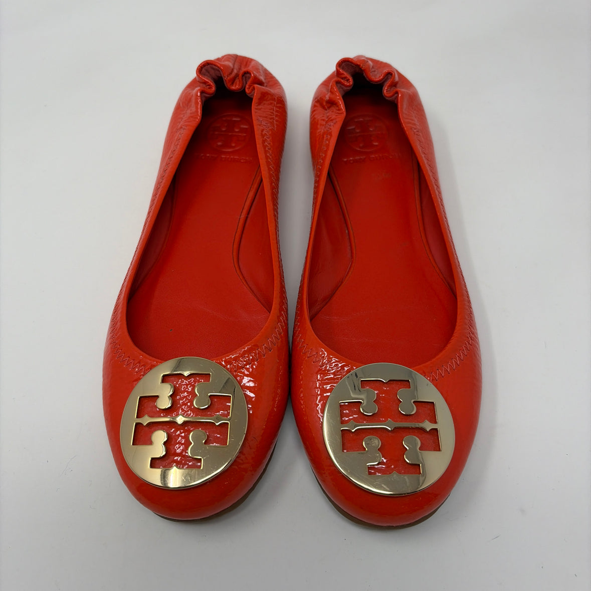 Pre-Owned Shoe Size 8.5 Tory Burch Orange Flats