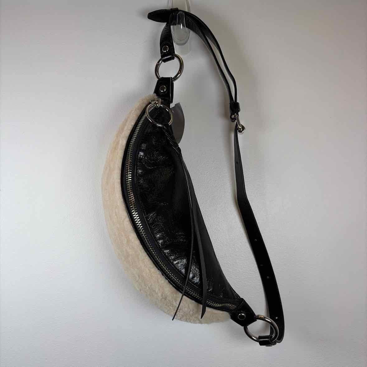 Pre-Owned Rebecca Minkoff Black/ Cream Shearling Handbag