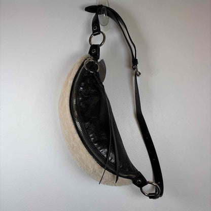Pre-Owned Rebecca Minkoff Black/ Cream Shearling Handbag