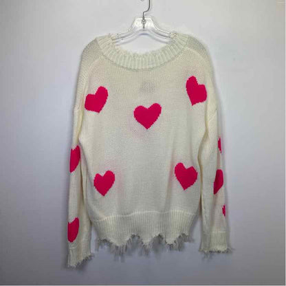 Pre-Owned Size M Altar'd State White Multi Sweater