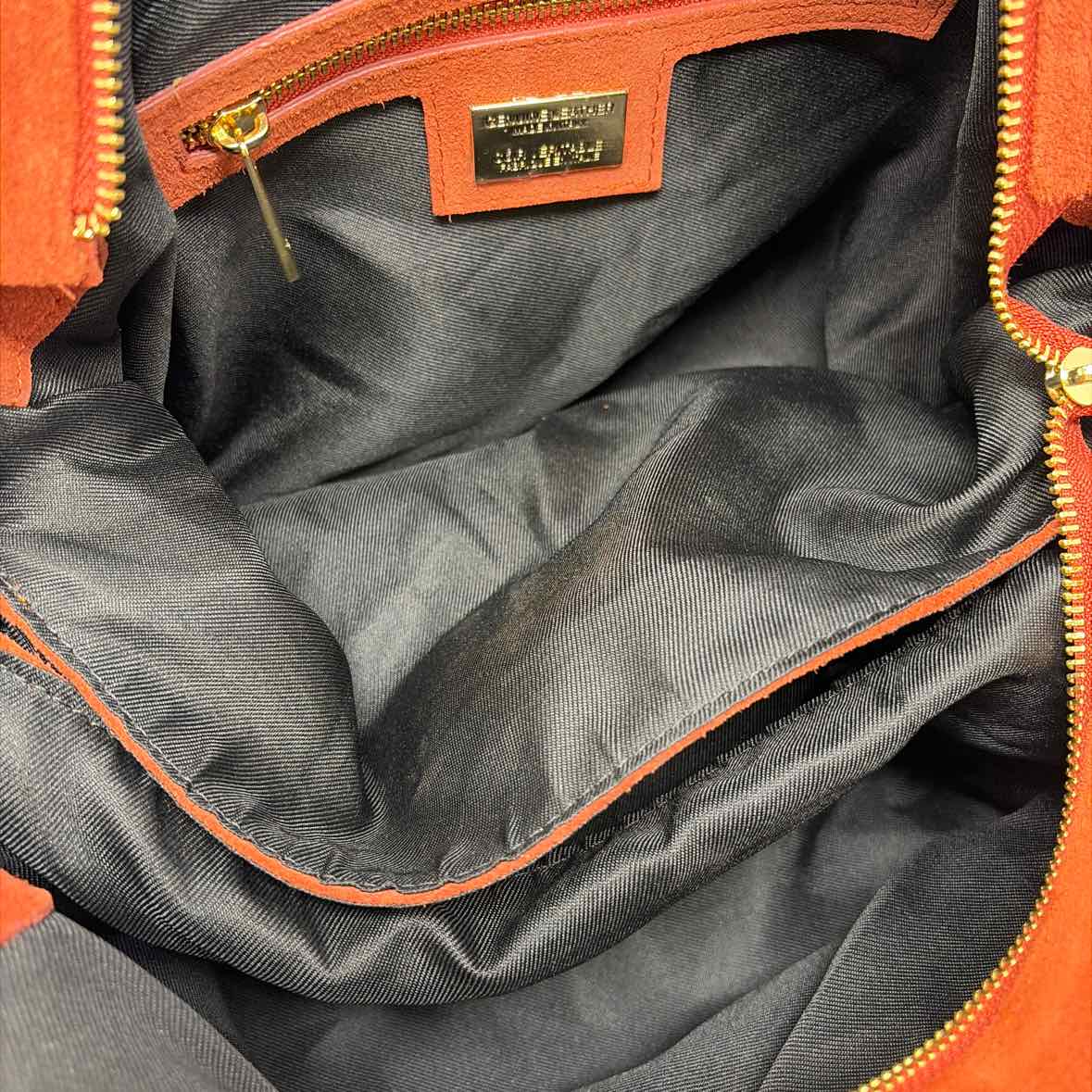 Pre-Owned Made in Italy Burnt Orange Leather Handbag