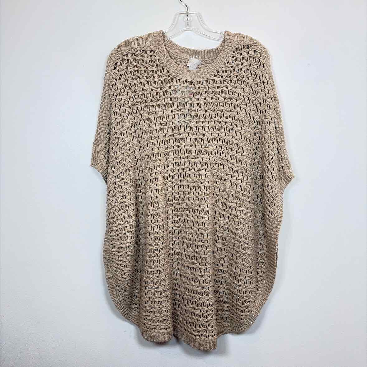 Pre-Owned Size XL Chico's Tan Poncho