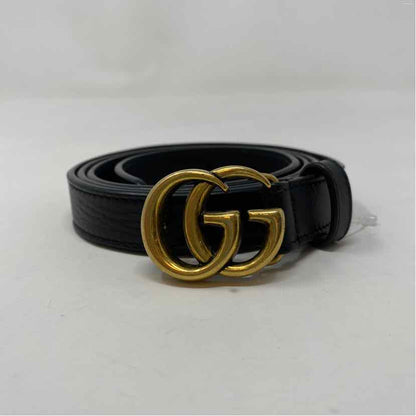 Pre-Owned Gucci Black Leather Designer Belt