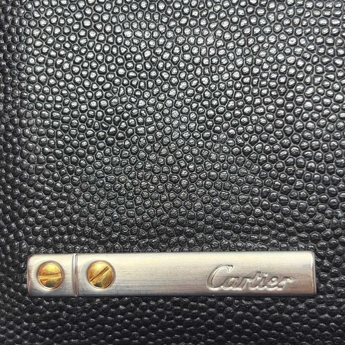 Pre-Owned Cartier Black Leather Designer Wallet