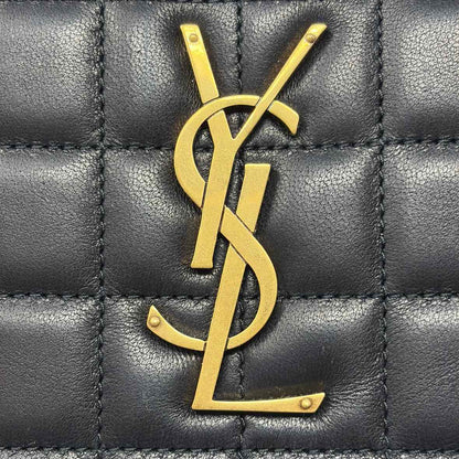 Pre-Owned Saint Laurent Black Leather Designer Handbag