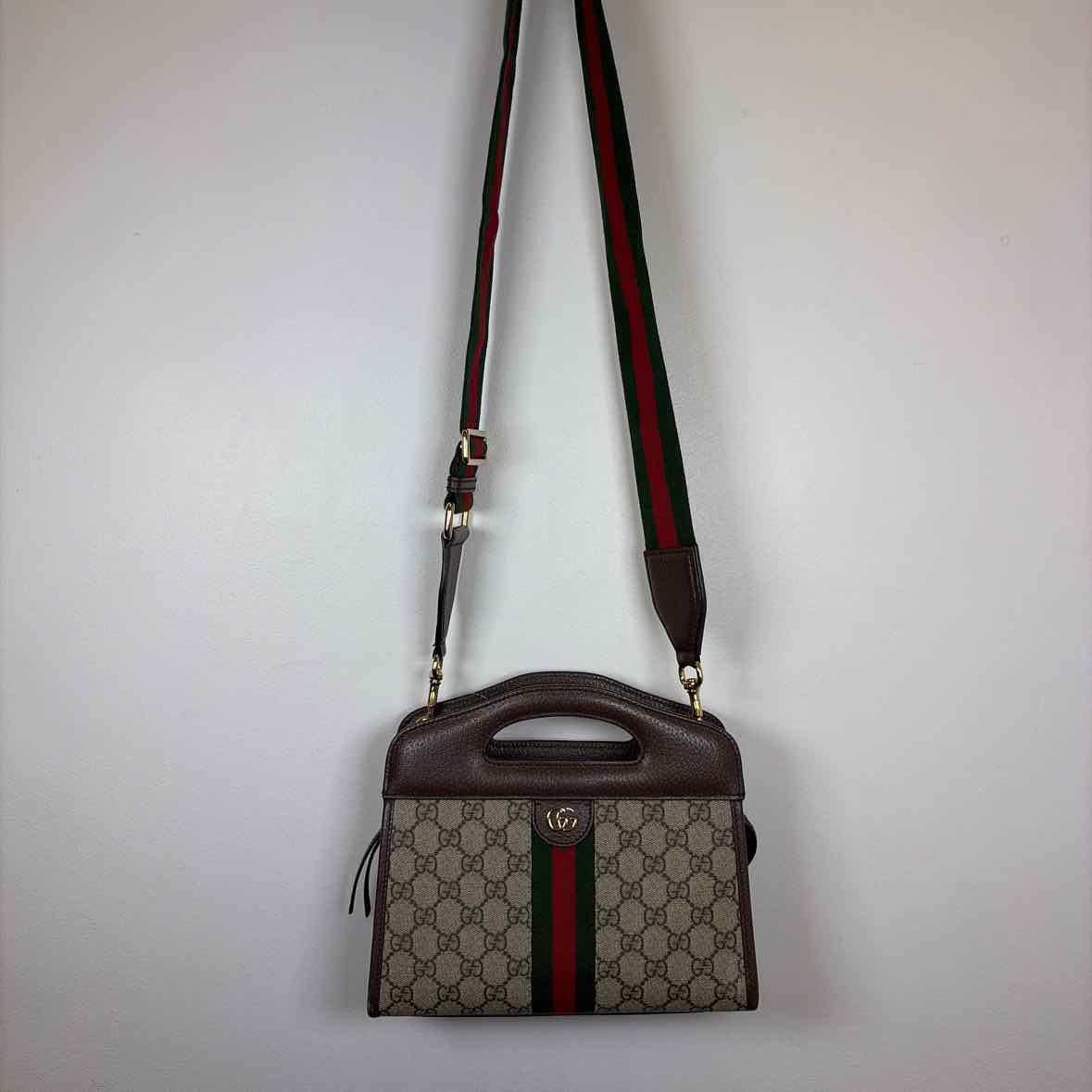 Pre-Owned Gucci Monogram Canvas Designer Handbag