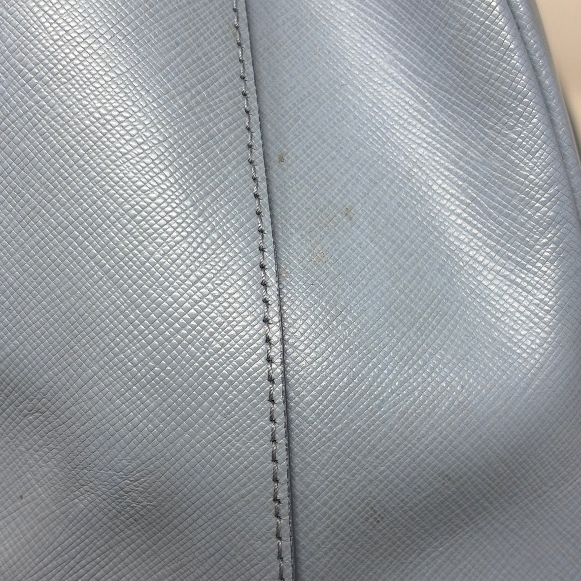 Pre-Owned Prada Light Blue Leather Designer Handbag