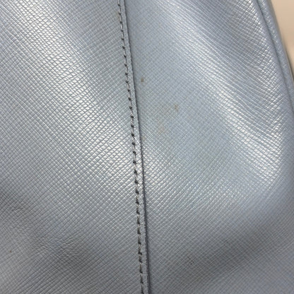 Pre-Owned Prada Light Blue Leather Designer Handbag