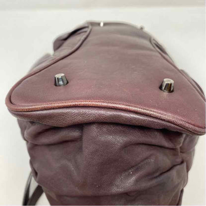Pre-Owned Burberry Plum Leather Designer Handbag