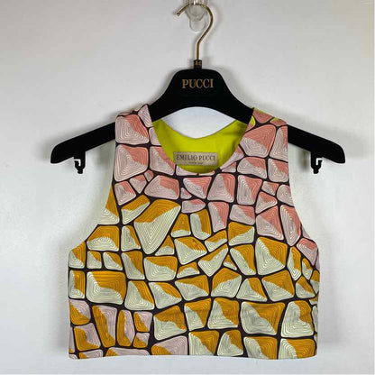 Pre-Owned Emilio Pucci Orange Neoprene Women Size L Designer Clothes